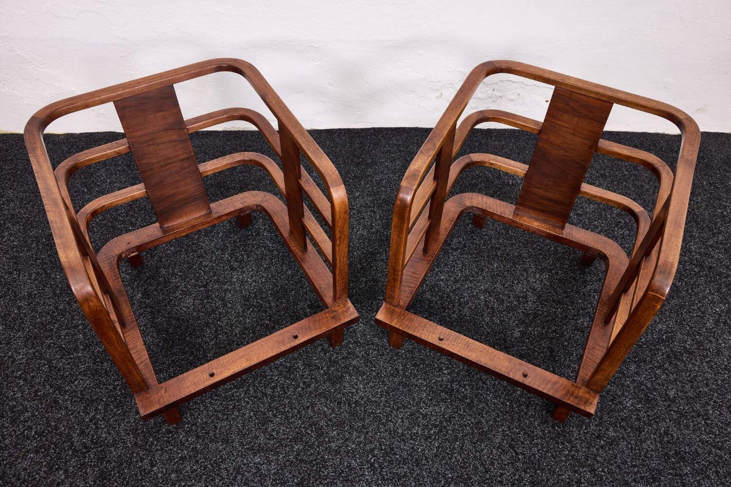 Lajos Kozma, importants fauteuils Art Déco de Budapest Werkstatte, années 1930