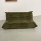 Vintage 2 and 3 seater green velvet togo set