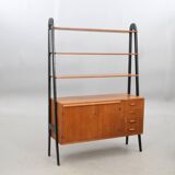 Renovated multifunction bookcase teak 1960 denmark