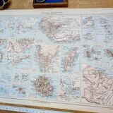 The French Empire, original map printed in 1892.