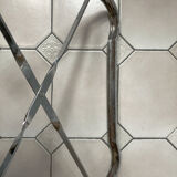 4 vintage folding chairs in chrome