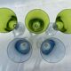 5 colorful champagne flutes