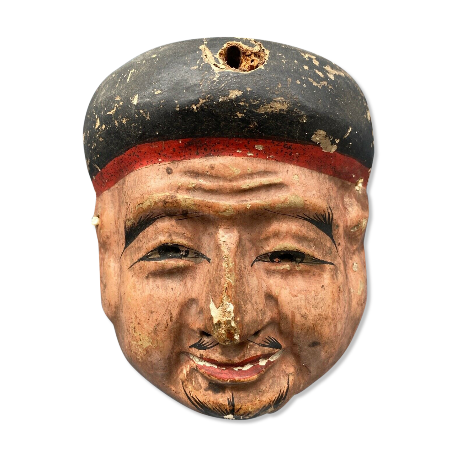 MINIATURE MASK JAPAN SIGN PERIOD EDO XIXTH CARVED WOOD