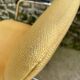 Fauteuil à roulettes Strafor en tweed jaune 1970