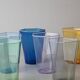 Set of six "Esagonali" glasses by Venini Murano, created by Carlo Scarpa.