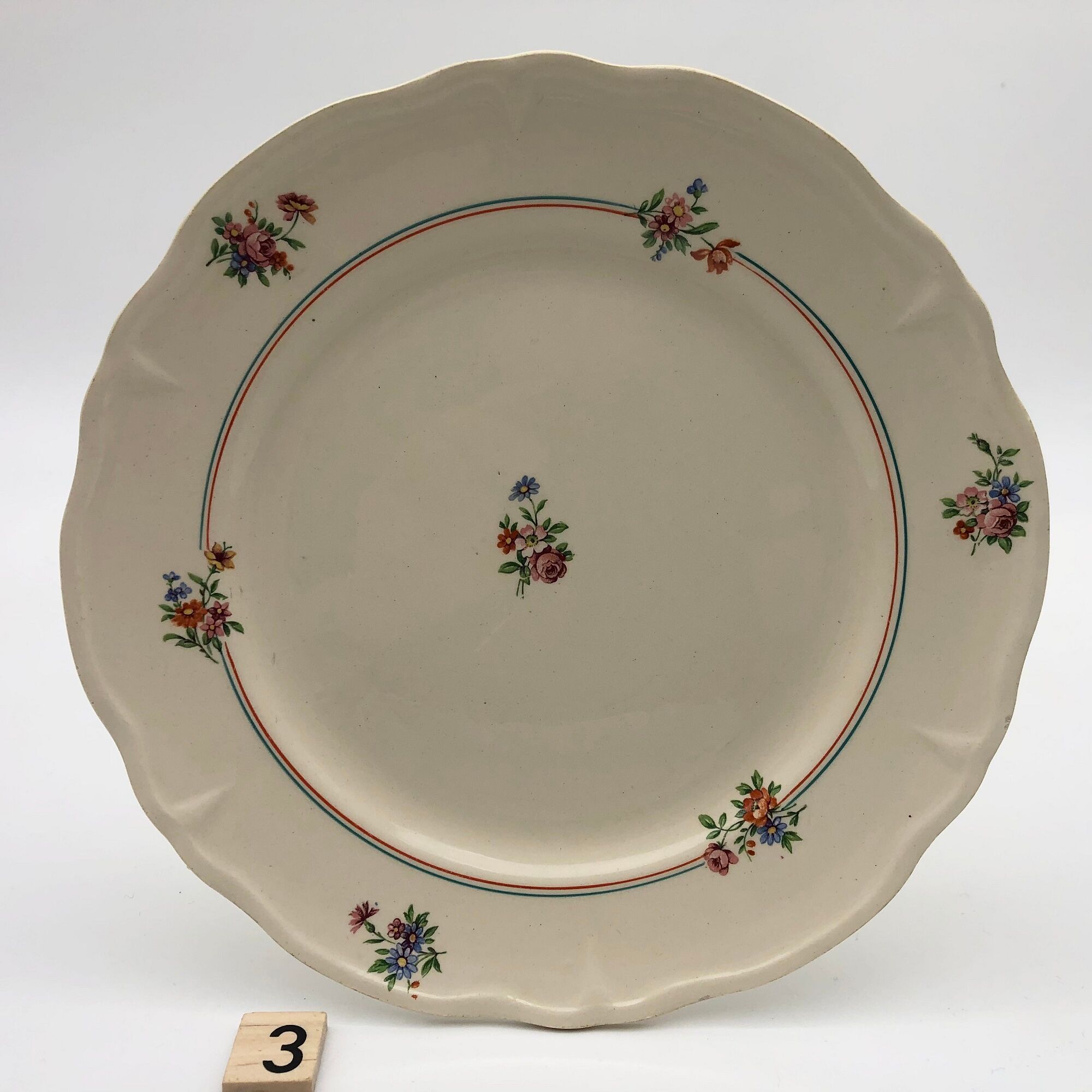 4 Dessert Plates "Moulin des Loups - Beauce model"
