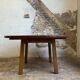 Table à manger extensible en chêne massif, des années 1950-60, style brutaliste