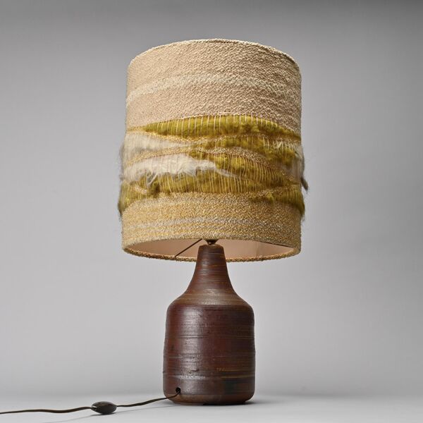 Lampe en céramique par Jacques Pouchain, Atelier Dieulefit, années 1960