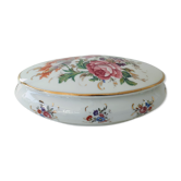 Limoges porcelain candy box decorated with roses
