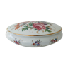 Boîte bonbonnière en porcelaine de Limoges à décor de roses