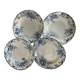 Set of 4 Hippolyte Boulenger ironstone soup plates