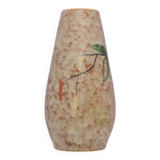 vintage painted mottled taupe West Germany vase Foreign