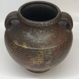 Vase en céramique émaillée West Germany reflets dorés