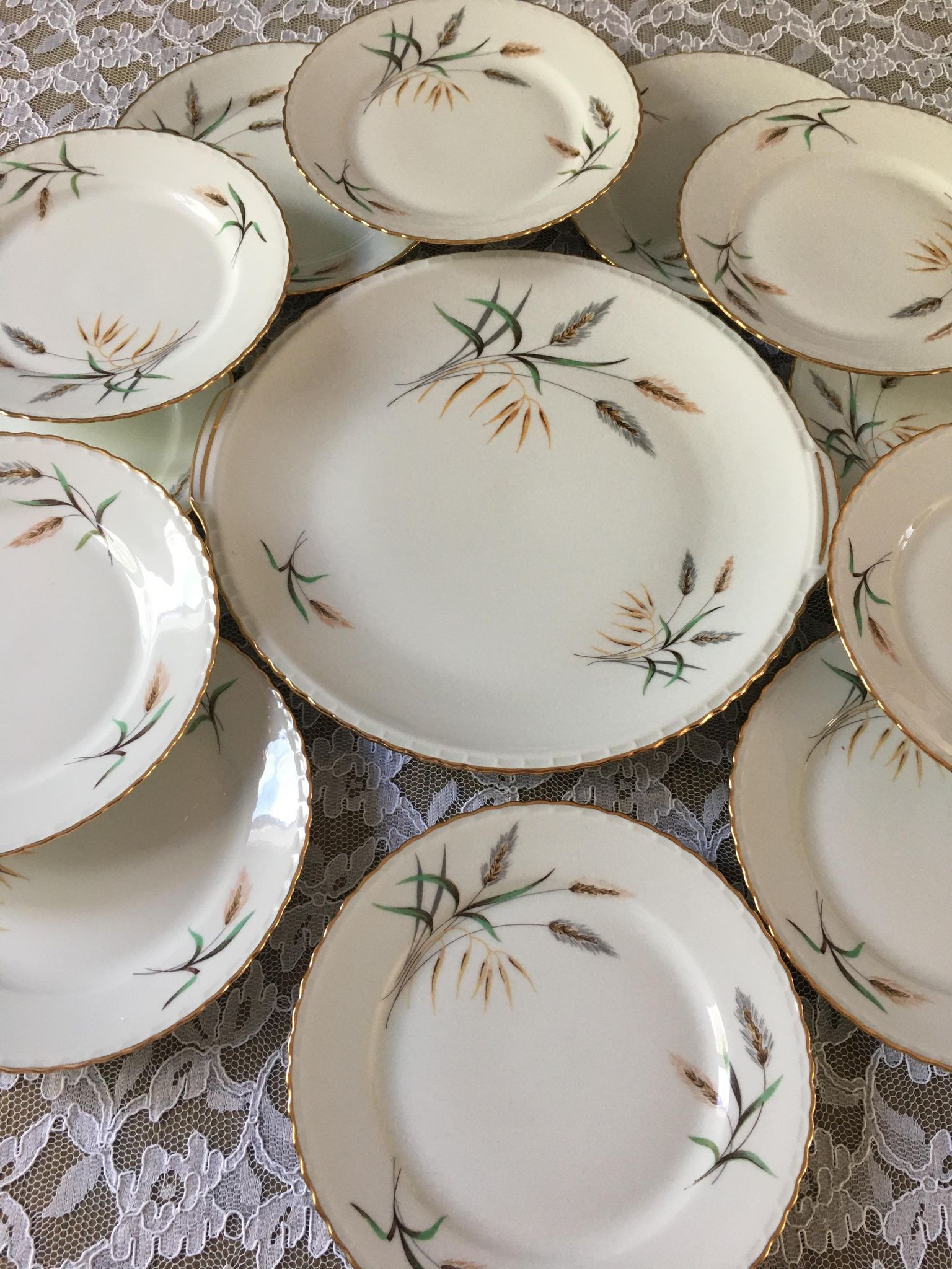 Service à dessert en porcelaine royale de luxe 1960