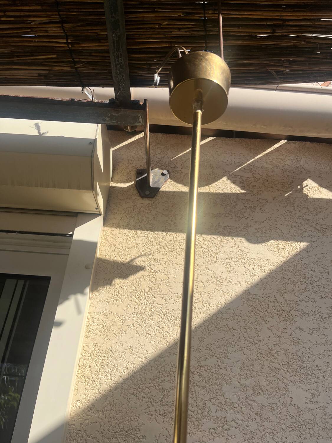 70s Space Age style gold chandelier