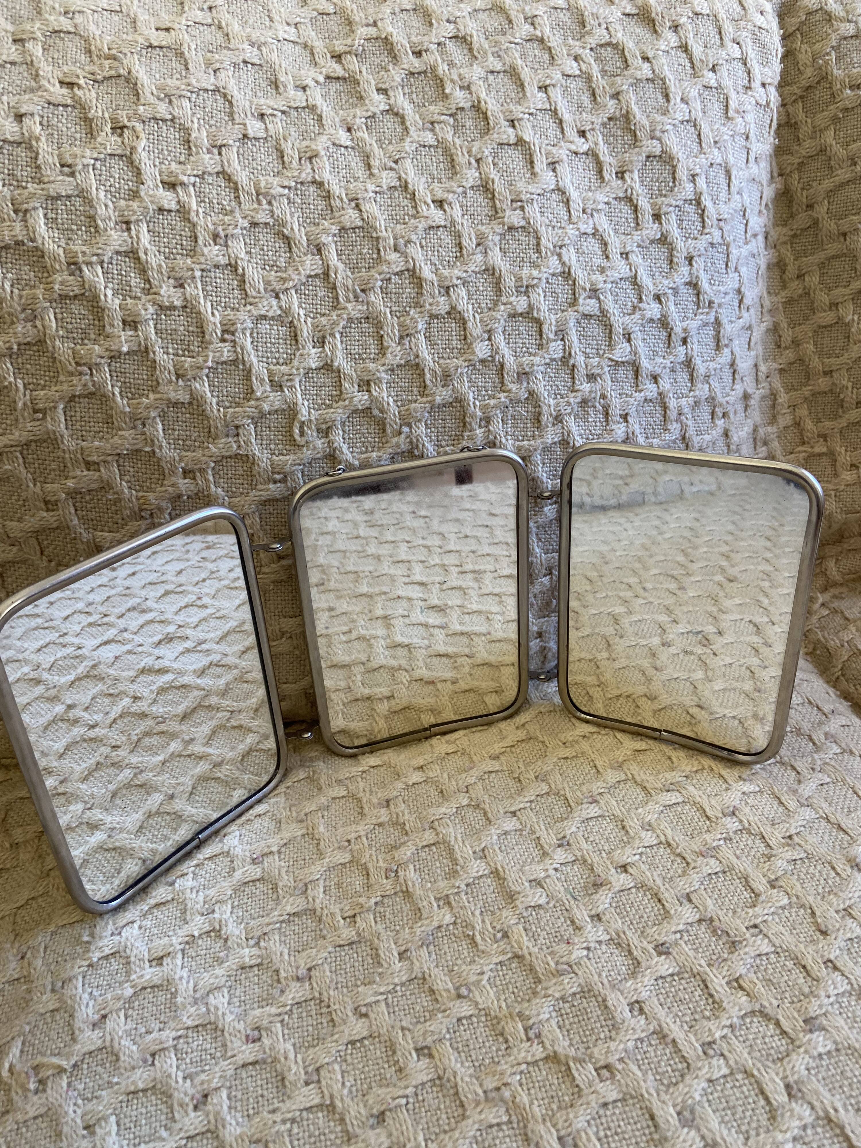 Mirror Barber vintage triptych 1960