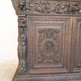 Renaissance oak library buffet from the 19th century.