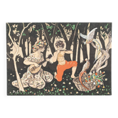 Tapisserie Allégorie du Printemps, imprimée sur toile, France, 1960s