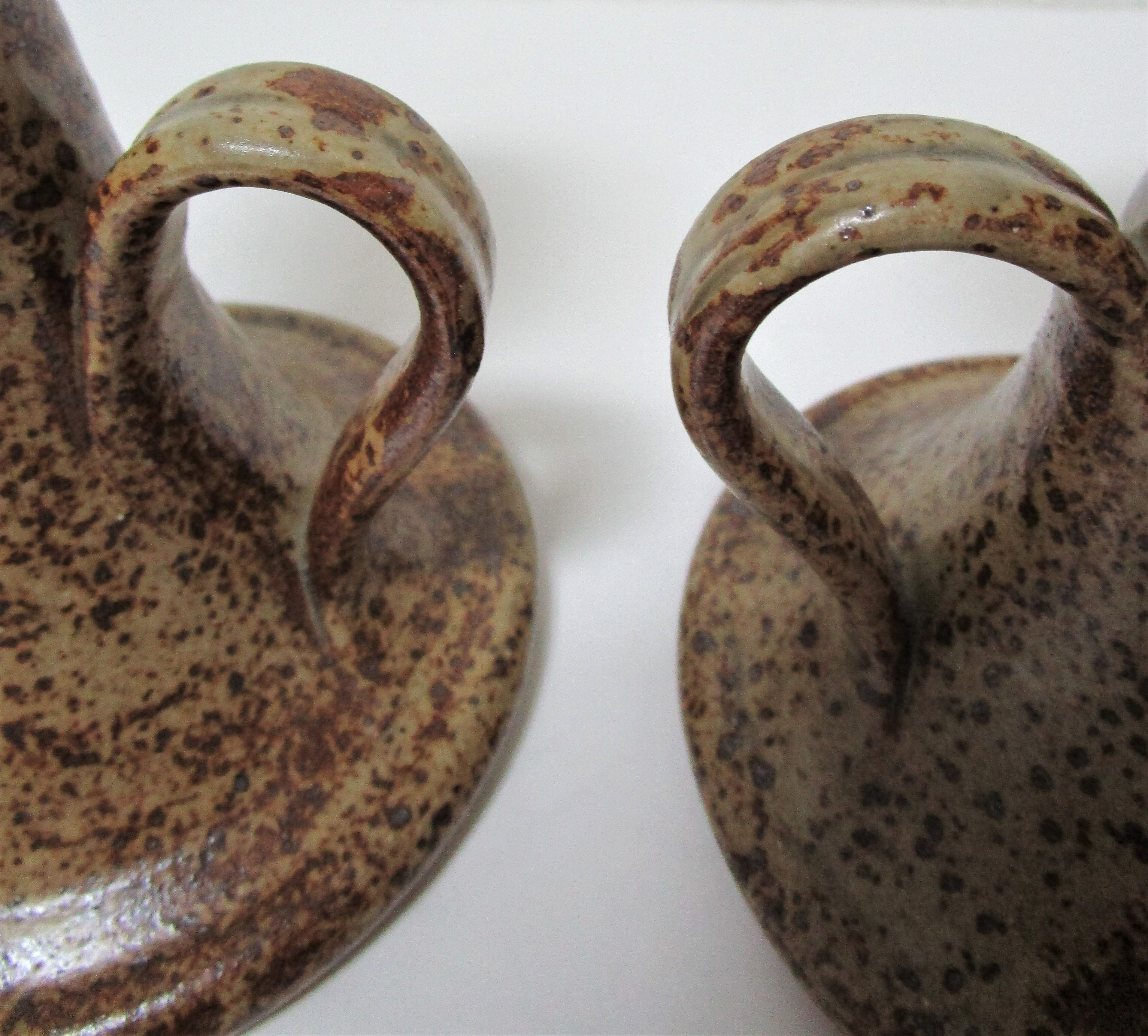 Pair of vintage sandstone candlesticks