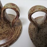 Pair of vintage sandstone candlesticks