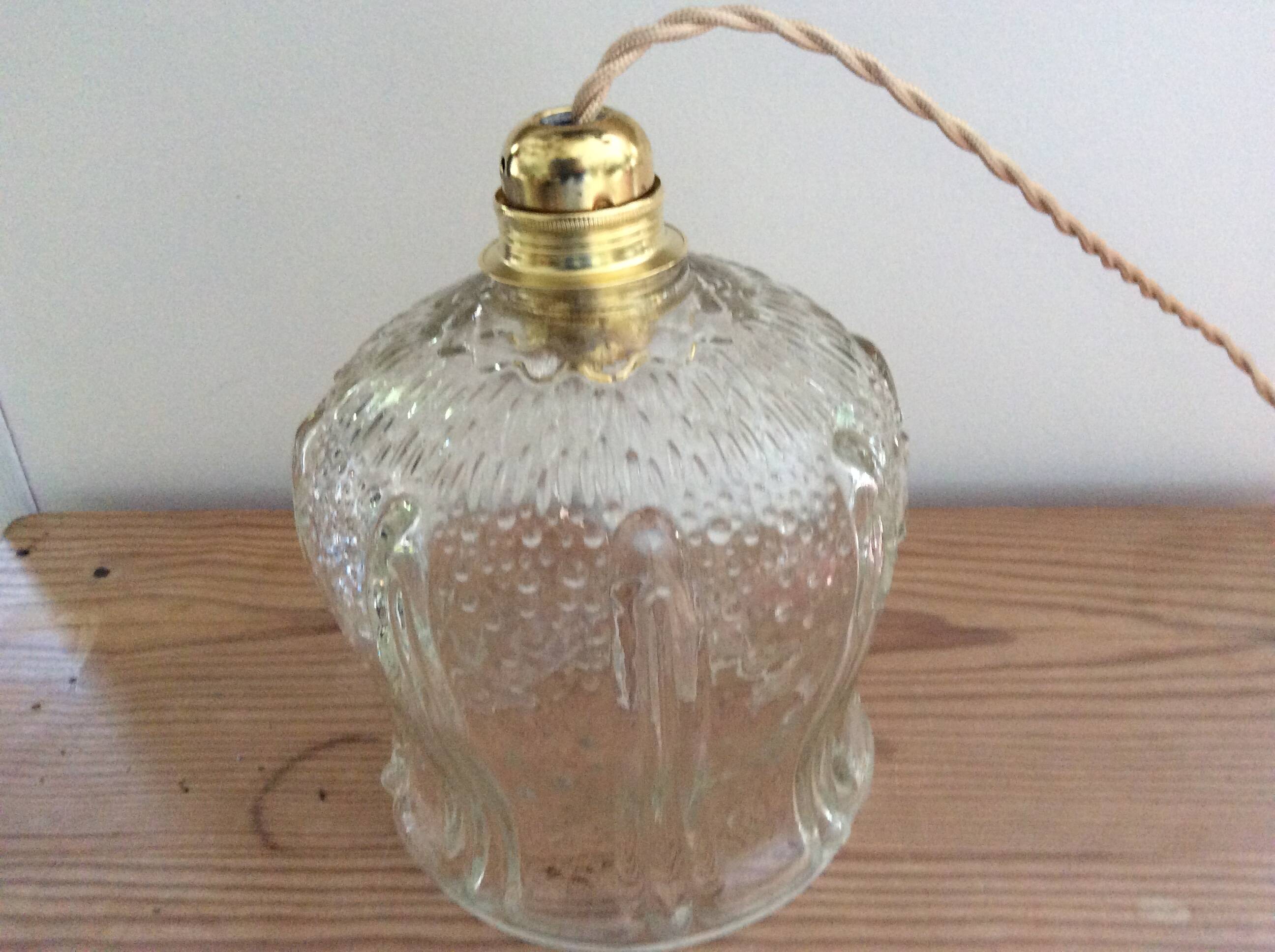 Glass globe pendant light