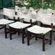 6 Scandinavian design safari dining chairs from the 1960s.