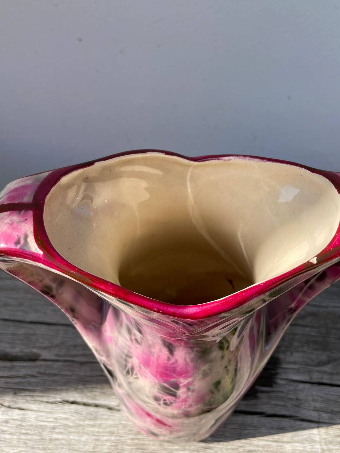 Art Deco pink ceramic vase
