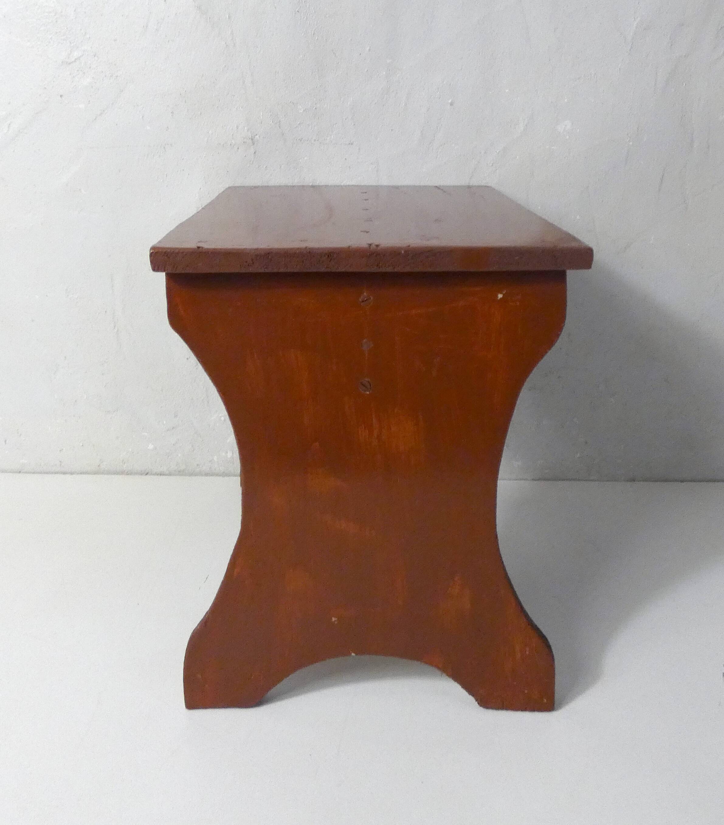 Small wooden step bench