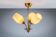 Itsu ER 1503/3 decorated chandelier with three shades, Finland, 1940s
