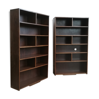 Pair of solid wood 1950/1960 libraries