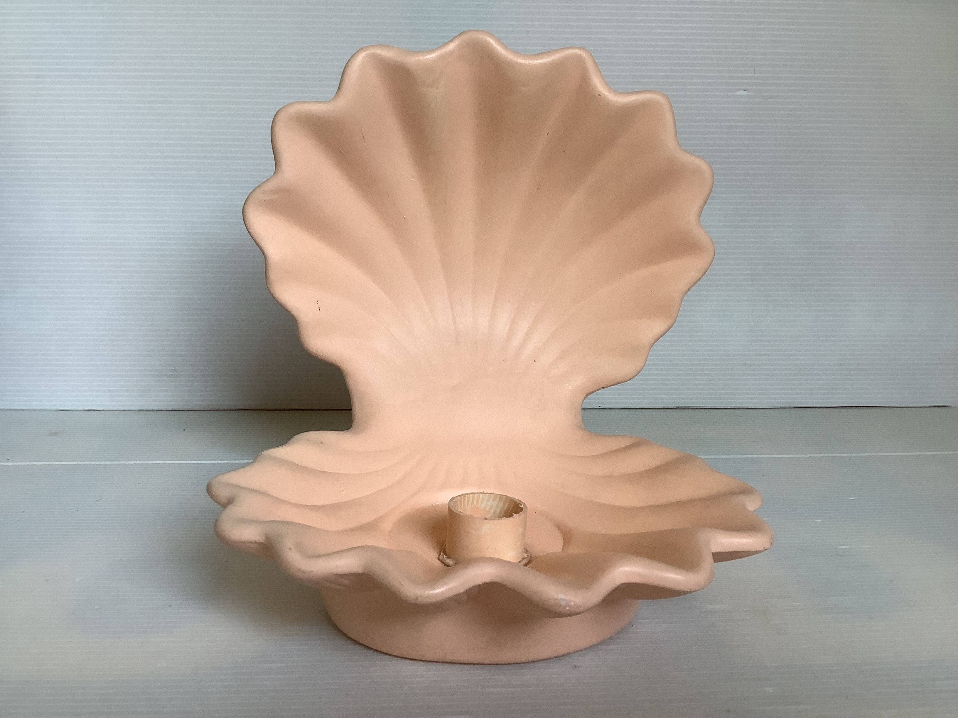 Scallop shell candle holder