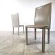 Set of 10 vintage leather dining chairs, 1980s
