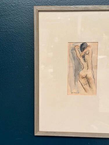 Swedish Watercolour on Paper “Nude Study” by Helge W. Högbom