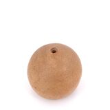 Vase boule en grès chamotté signé, années 70