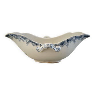 K&G Lunéville blue and white ironstone sauceboat