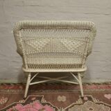 Canapé américain ancien en osier par Larkin Co, 1890