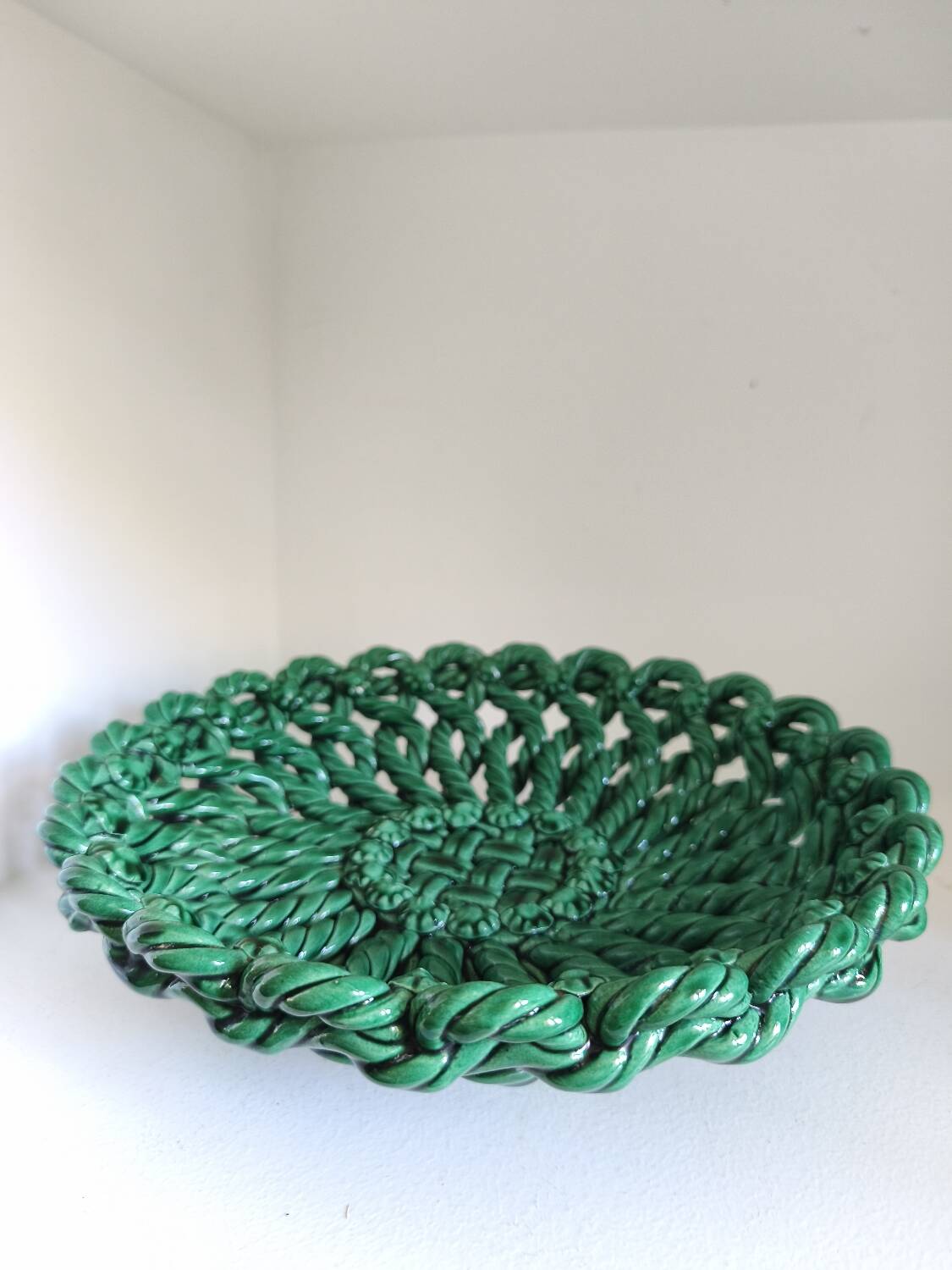 Woven ceramic basket Vallauris