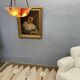 Antique alabaster Art Deco plafonnier chandelier