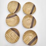 Coffee service Vallauris ceramic wood decoration