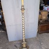 Silver carved wood floor lamp from the 1940s