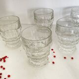 Set of 6 old bistro glasses, tableware
