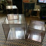 Set of 3 Michel Dumas nesting cube modules (+ free tray)