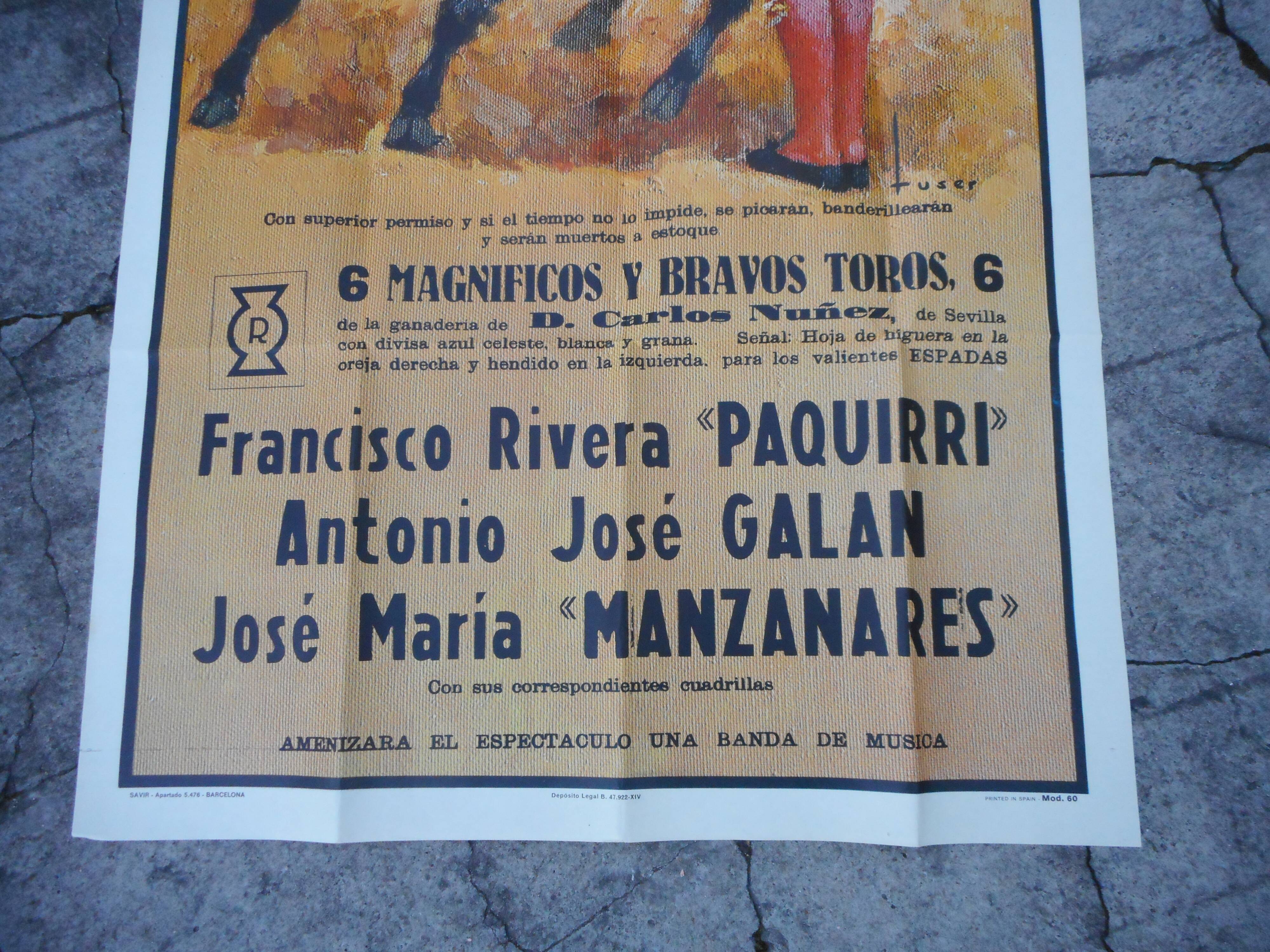 Affiche de tauromachie