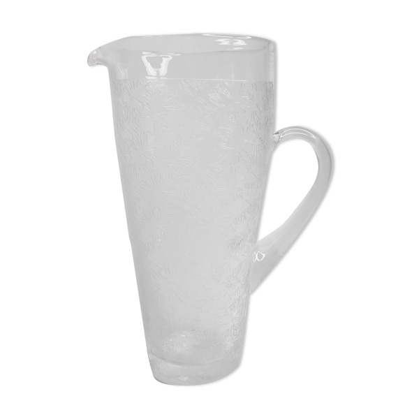 Pichet de la cristallerie de Sèvres au motif "grivré", 26 cm