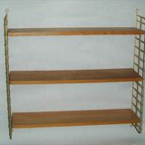 Pair of wooden metal shelves design 60