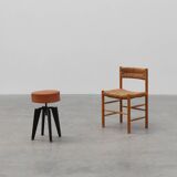 Iconic Clemenceau stool by André Domin and Marcel Genevière, France  1957