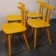 4 chaises j48, design poul m.volther, 1950, fdb møbler