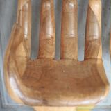 Paire de chaises bois forme main, tabouret de bar bois, chaise bois, chaise