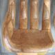 Pair of wooden chairs in the shape of a hand, wooden bar stool, wooden chair, chair.