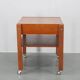 1960s Danish Teak Sewing Cart or Side Table